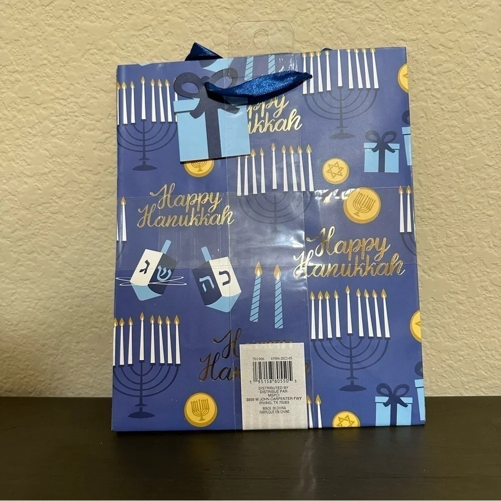 Celebrate It Happy Hanukkah Gift Bags 6 Packs 12 Bags Jewish Holiday Menorah